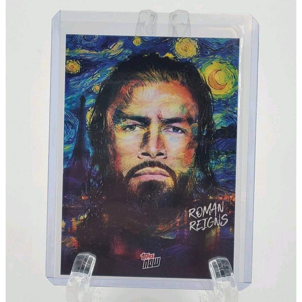 2025 Topps Now WWE #CLIP Roman Reigns Clash in Paris Poster Card